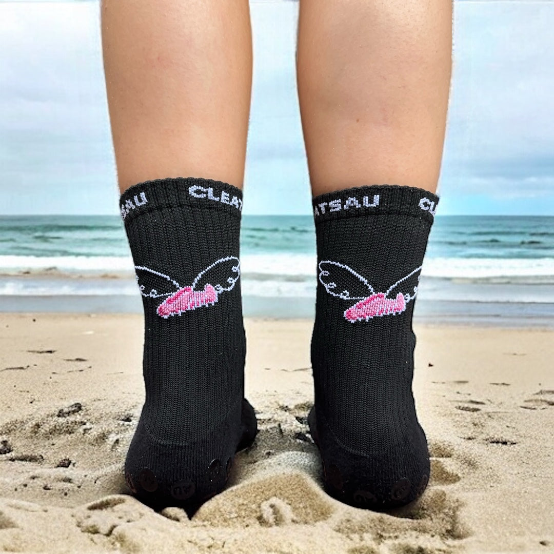 CleatsAU Grip Socks - Black