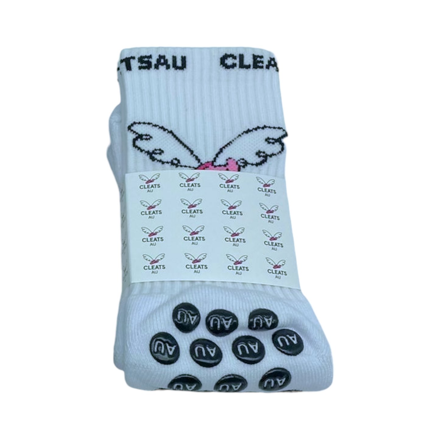 CleatsAU Grip Socks - White